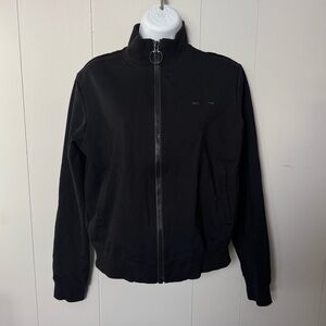 The Upside Women Viscose Blend Black Full Zip High-Collar Jacket w/Back Zip Sz 6